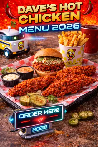 Dave's Hot Chicken Menu 2026 with updated prices and items.