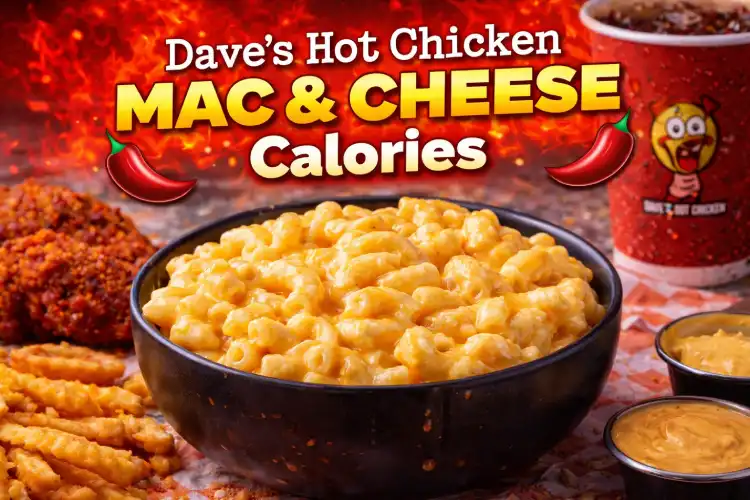 Dave's Hot Chicken mac & cheese calories – creamy cheesy side dish nutrition guide.