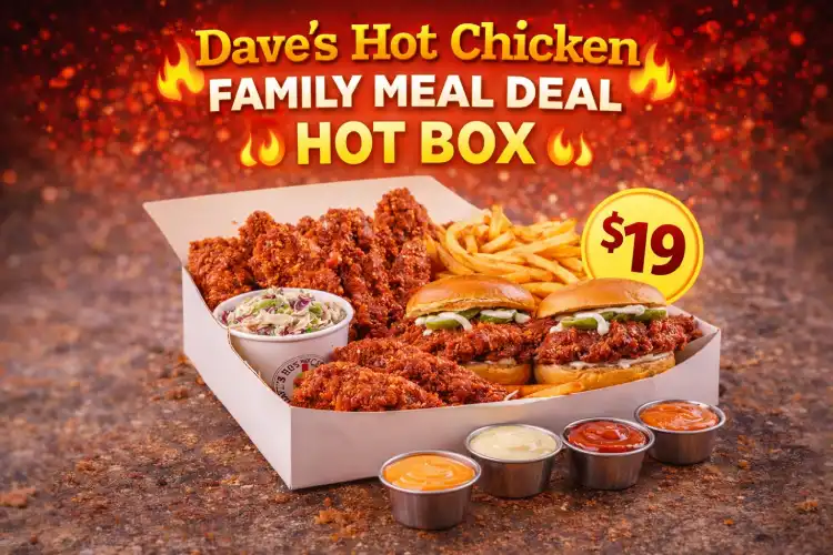 Dave's Hot Chicken Family Meal Deal Hot Box
