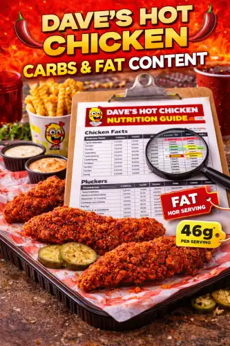 Dave's Hot Chicken Carbs & Fat Content nutrition guide.