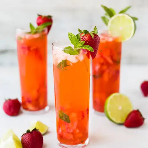 Strawberry lime iced drink.